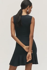 Twist-Front Layered Mini Dress