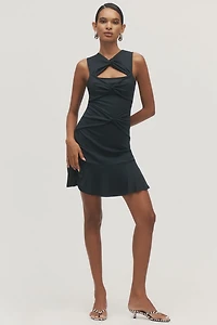 Twist-Front Layered Mini Dress