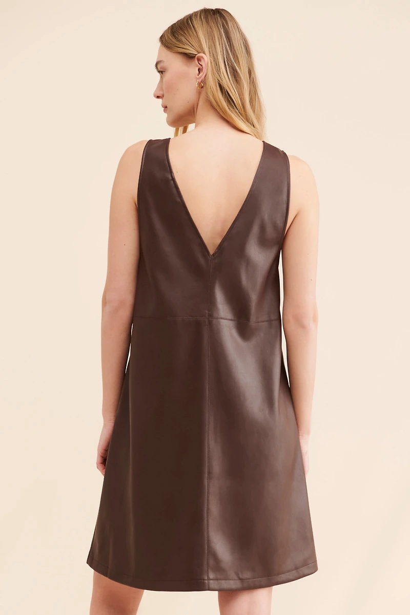 B Young Dafany Vegan Leather Dress