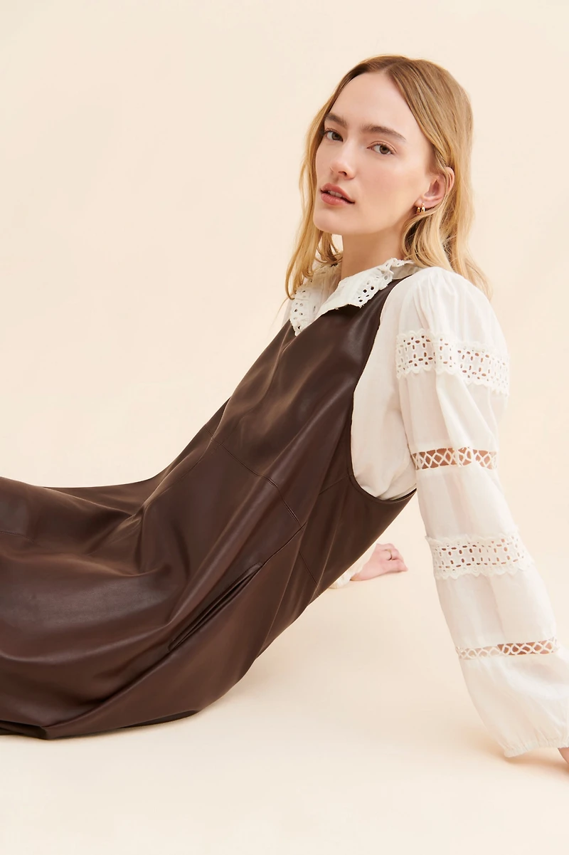 B Young Dafany Vegan Leather Dress