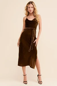 Adelyn Rae Zana Velvet Slip Dress