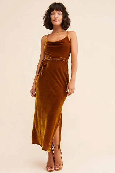 Adelyn Rae Zana Velvet Slip Dress