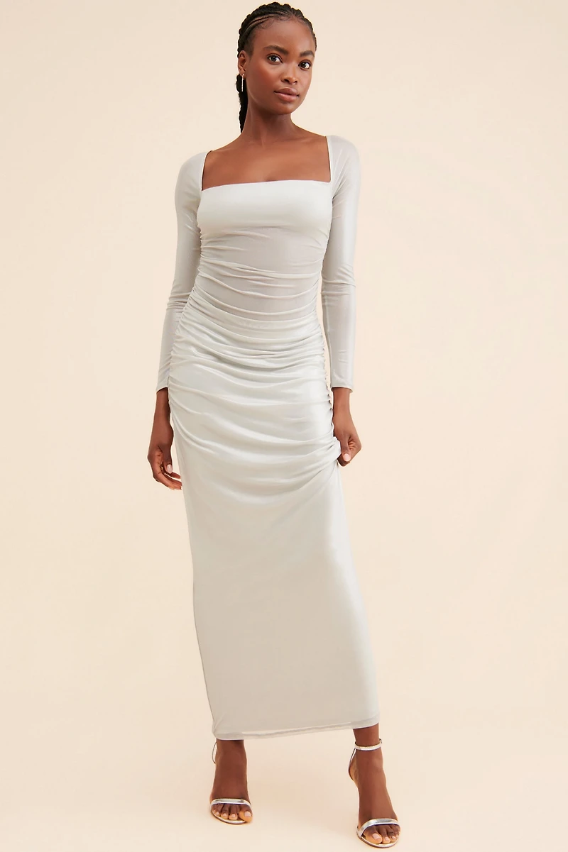 Nuuly x AFRM Sofi Foil Mesh Dress