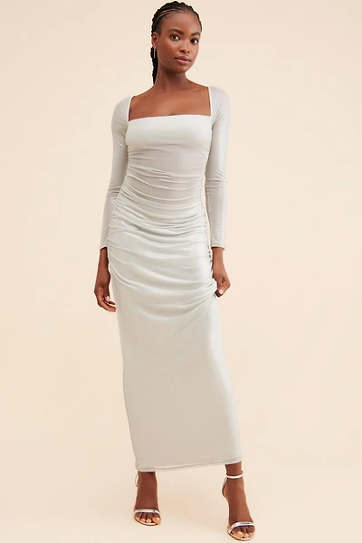 Nuuly x AFRM Sofi Foil Mesh Dress