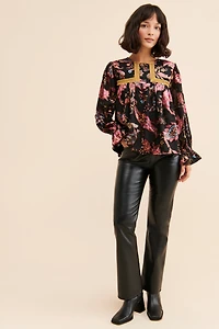 Let Me Be Velcra Velvet Blouse