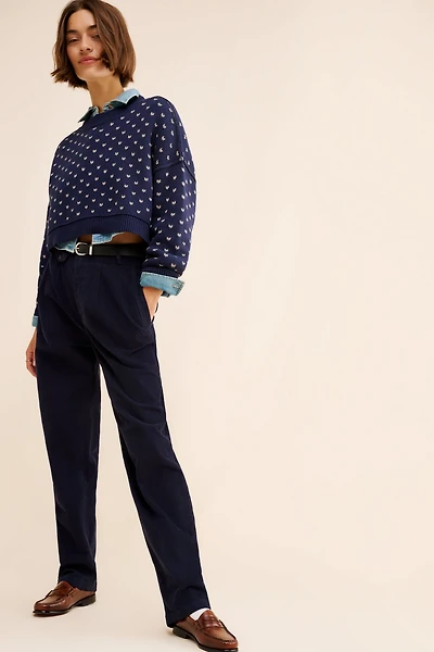 Closed Rhoone High-Rise Pleated Corduroy Pants