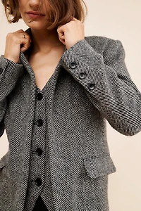 Line + Dot Wool Blend Twofer Blazer