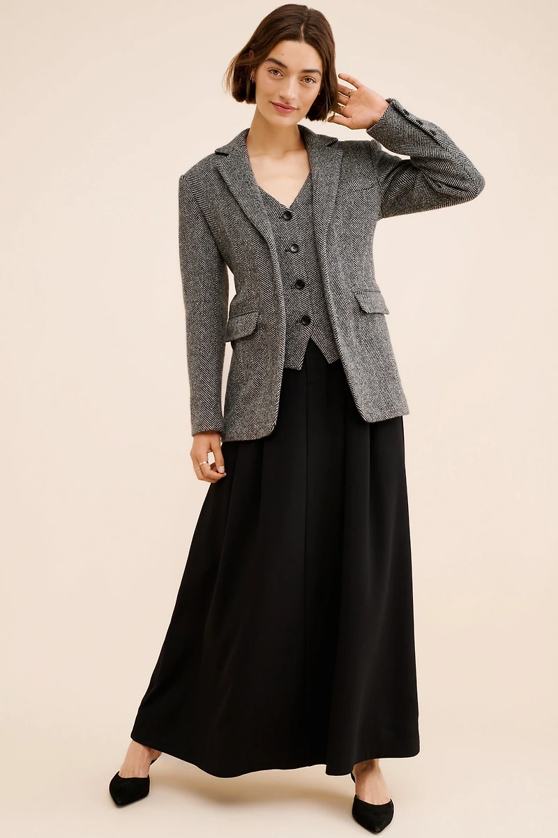 Line + Dot Wool Blend Twofer Blazer