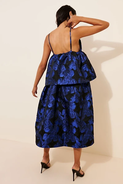 Sleeveless Open-Back Midi Dress