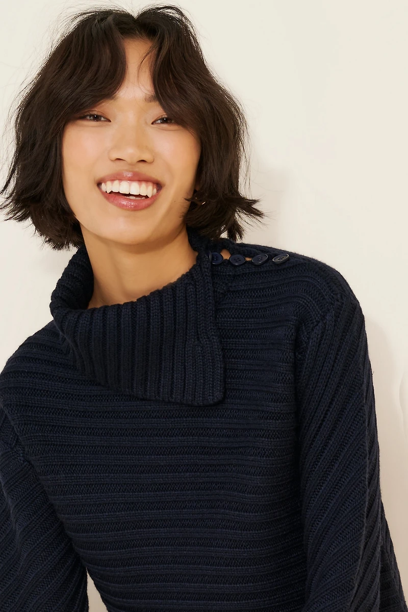 ASTR the Label Melita Wool Blend Asymmetric Sweater