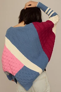 Maeve Colorblock Cable Sweater