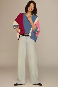 Maeve Colorblock Cable Sweater