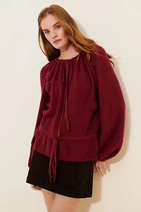 Mare Rosette Wool Blend Sweater