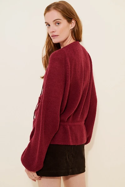 Mare Rosette Wool Blend Sweater
