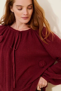 Mare Rosette Wool Blend Sweater