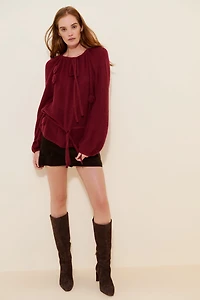 Mare Rosette Wool Blend Sweater