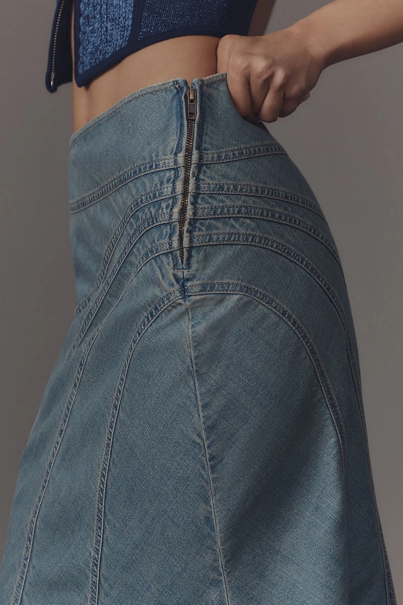 Pilcro Denim Slip Skirt
