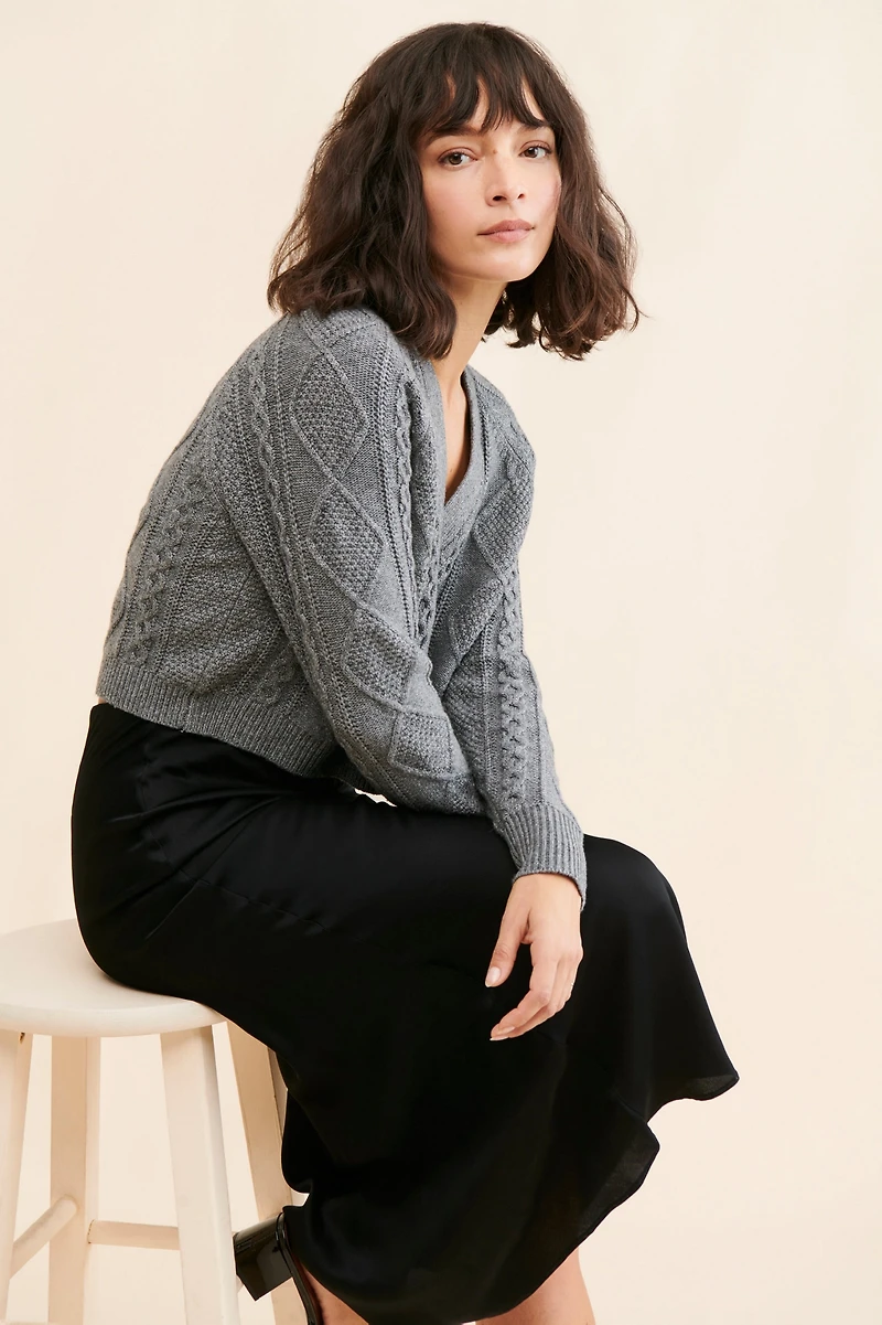Madewell Lurex Sahara Cable Cardigan