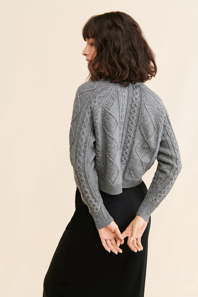 Madewell Lurex Sahara Cable Cardigan