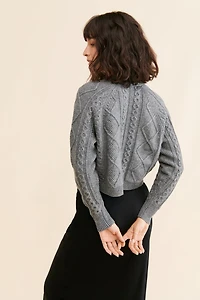 Madewell Lurex Sahara Cable Cardigan