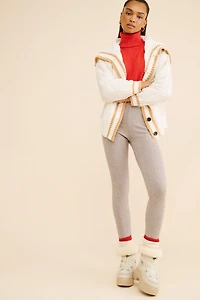 Avec Les Filles Quilted Cable Sweater Jacket