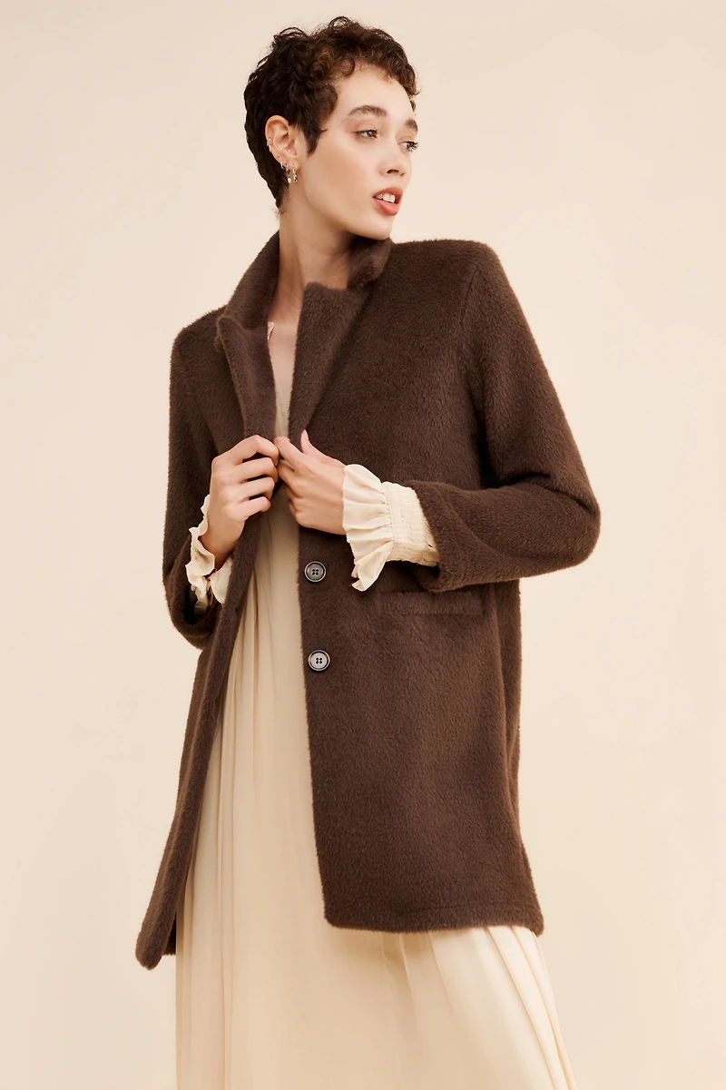 Sanctuary Hometown Fuzzy Knit Coat