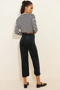 Maeve The Colette Cropped Wide-Leg Pants: Plaid Corduroy Edition