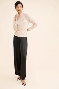 Adelyn Rae Cara High Neck Sequin Blouse