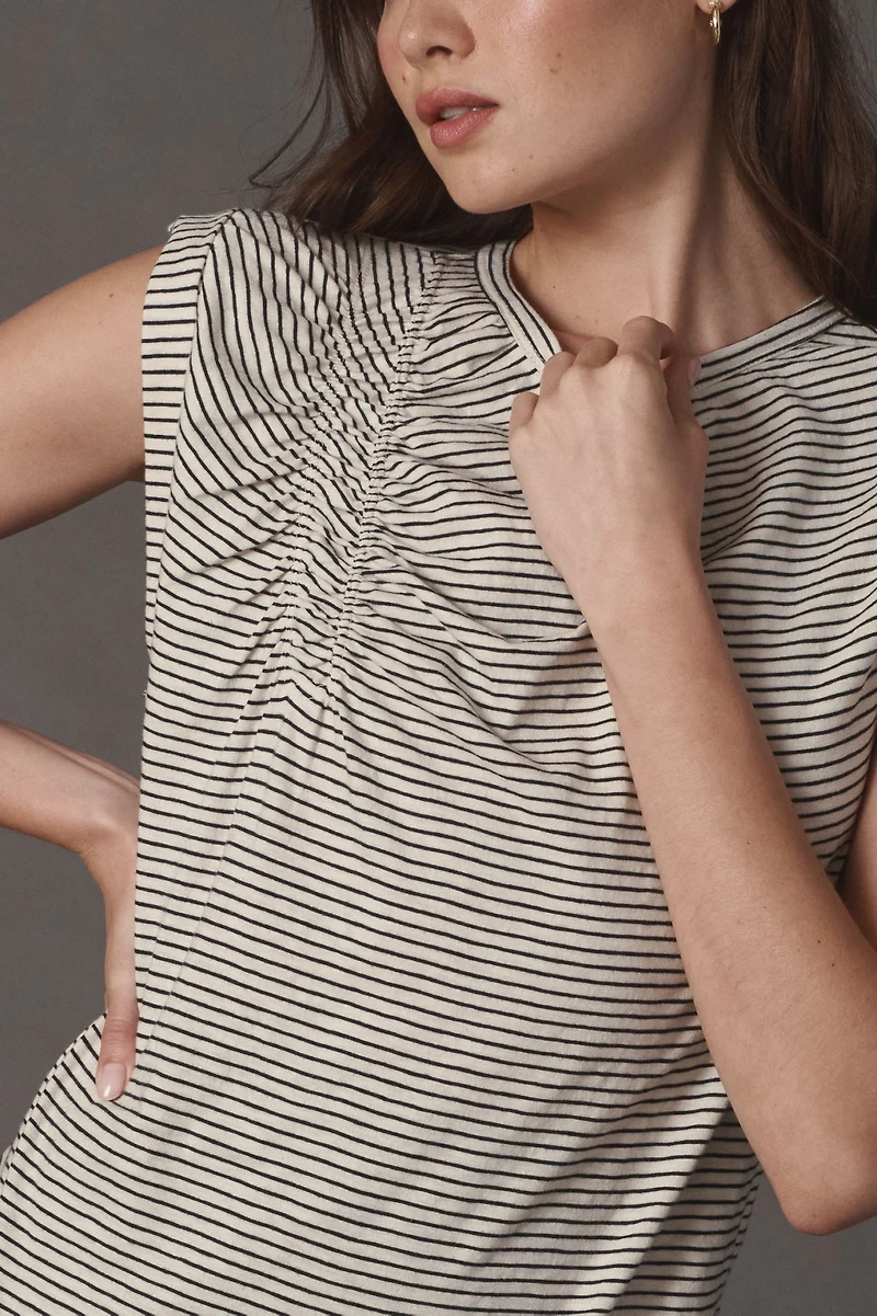 Pilcro Relaxed Ruched Muscle Tee