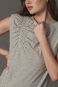 Pilcro Relaxed Ruched Muscle Tee