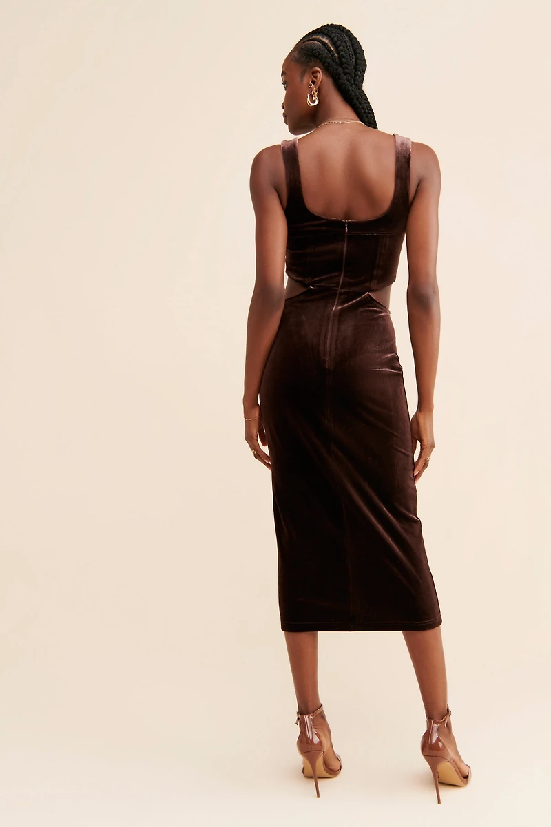 Nia Velvet Cutout Dress