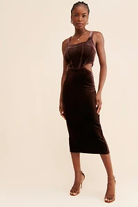 Nia Velvet Cutout Dress