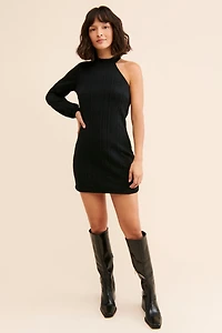 Sanctuary One-Shoulder Sweater Dress