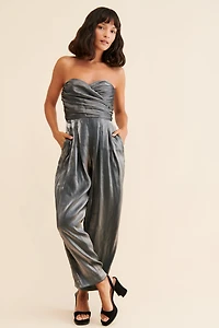 Strapless Shine Jumpsuit