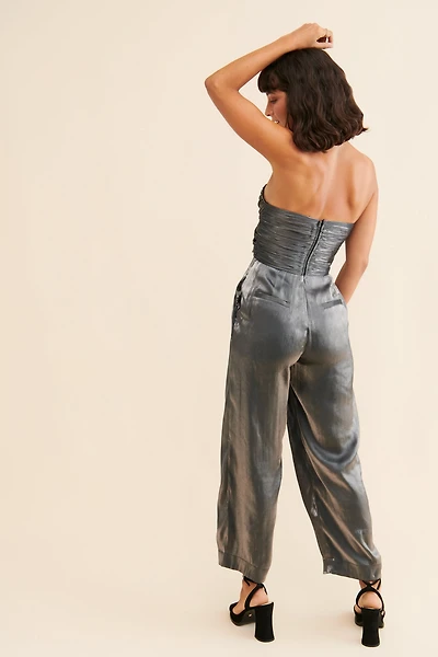 Strapless Shine Jumpsuit
