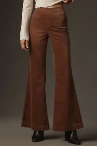 Pilcro Pull-On Mid-Rise Velvet Retro Flare Jeans