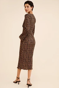 Never Fully Dressed Leopard Celeste Midi Dress