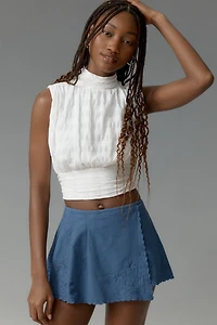Asymmetrical Pleated Skort