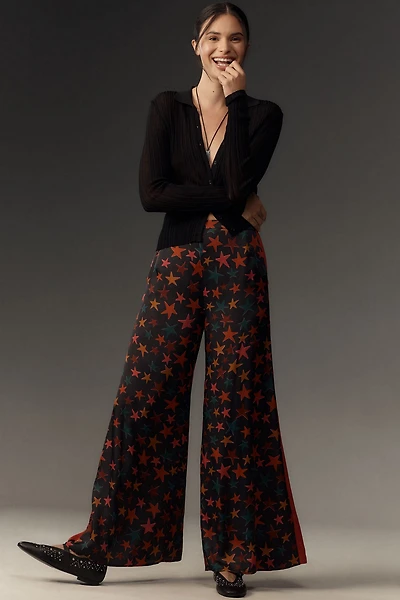 FARM Rio Star Print Wide Leg Pants