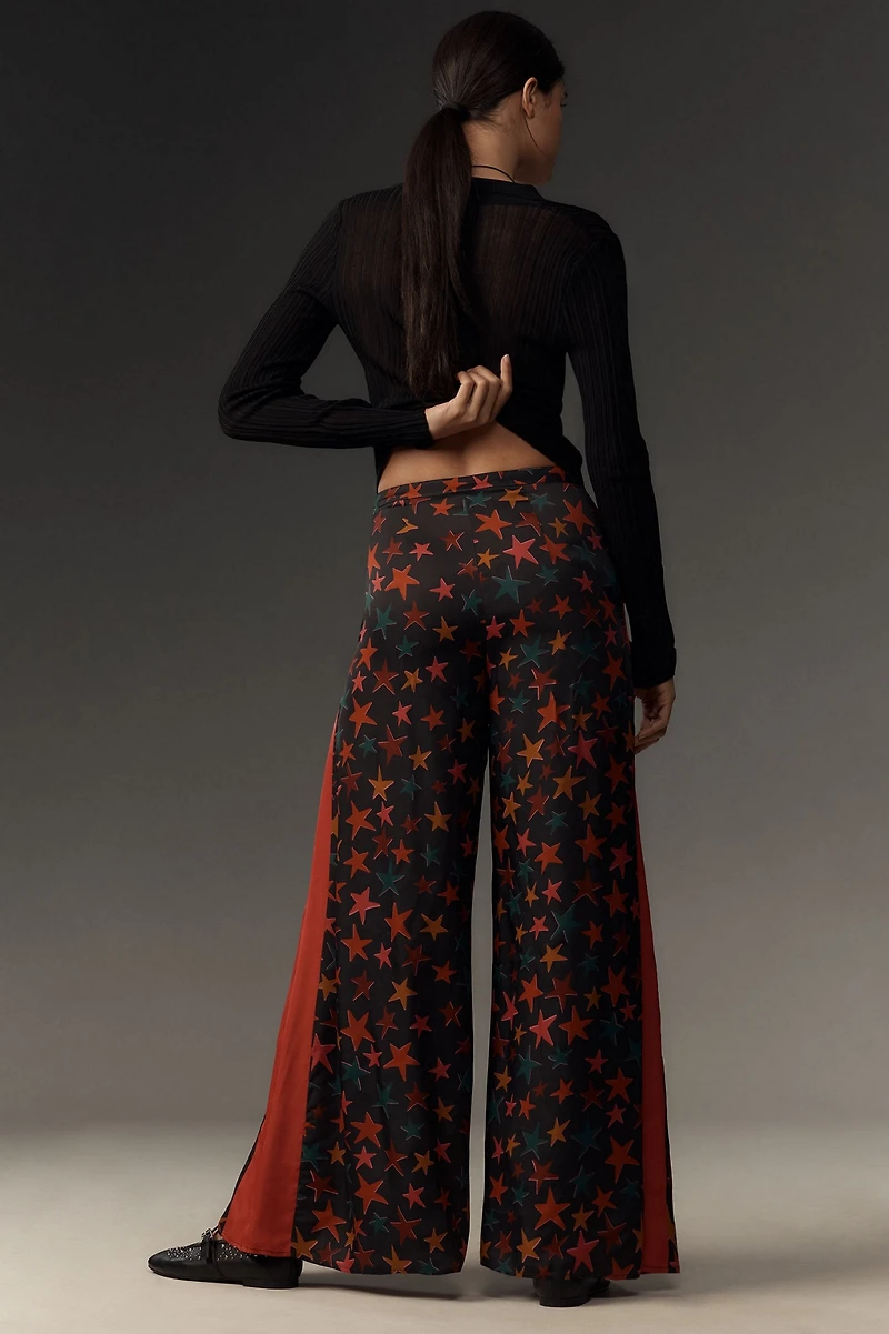 FARM Rio Star Print Wide Leg Pants