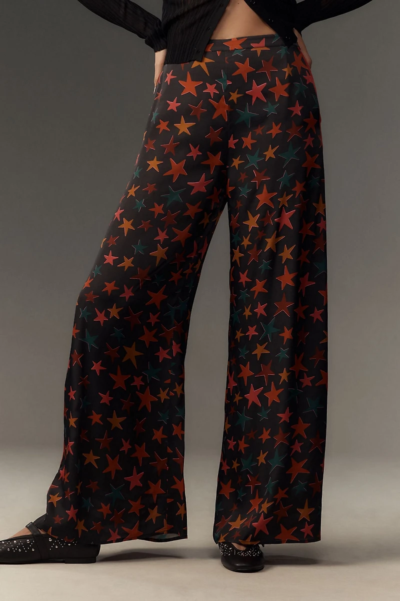 FARM Rio Star Print Wide Leg Pants
