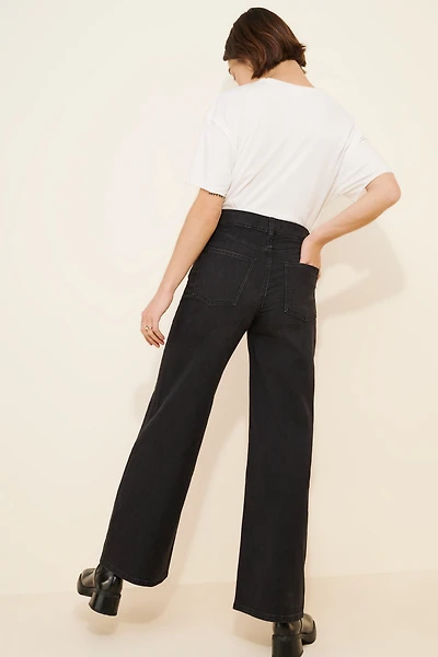 Warp + Weft Nce Relaxed Wide-Leg Knit Jeans