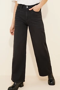 Warp + Weft Nce Relaxed Wide-Leg Knit Jeans