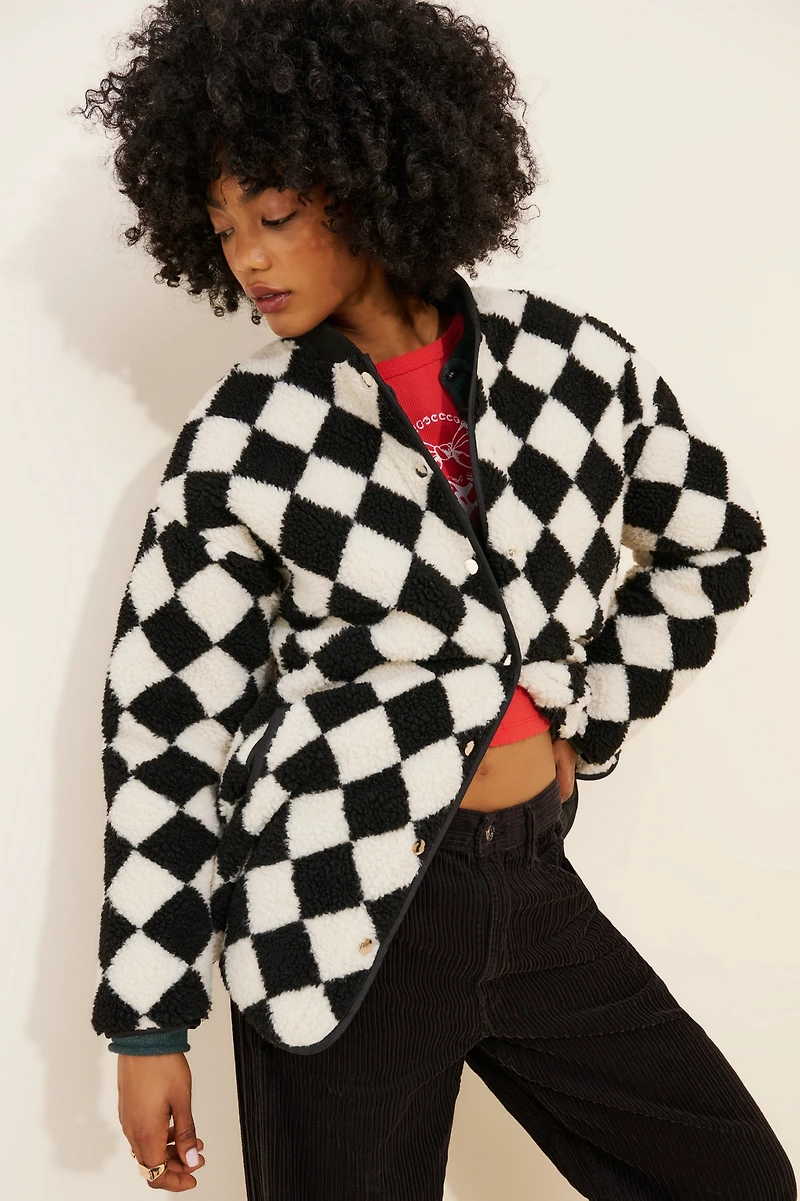 If By Sea Harlequin Oversized Fleece Jacket