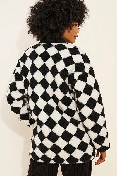 If By Sea Harlequin Oversized Fleece Jacket
