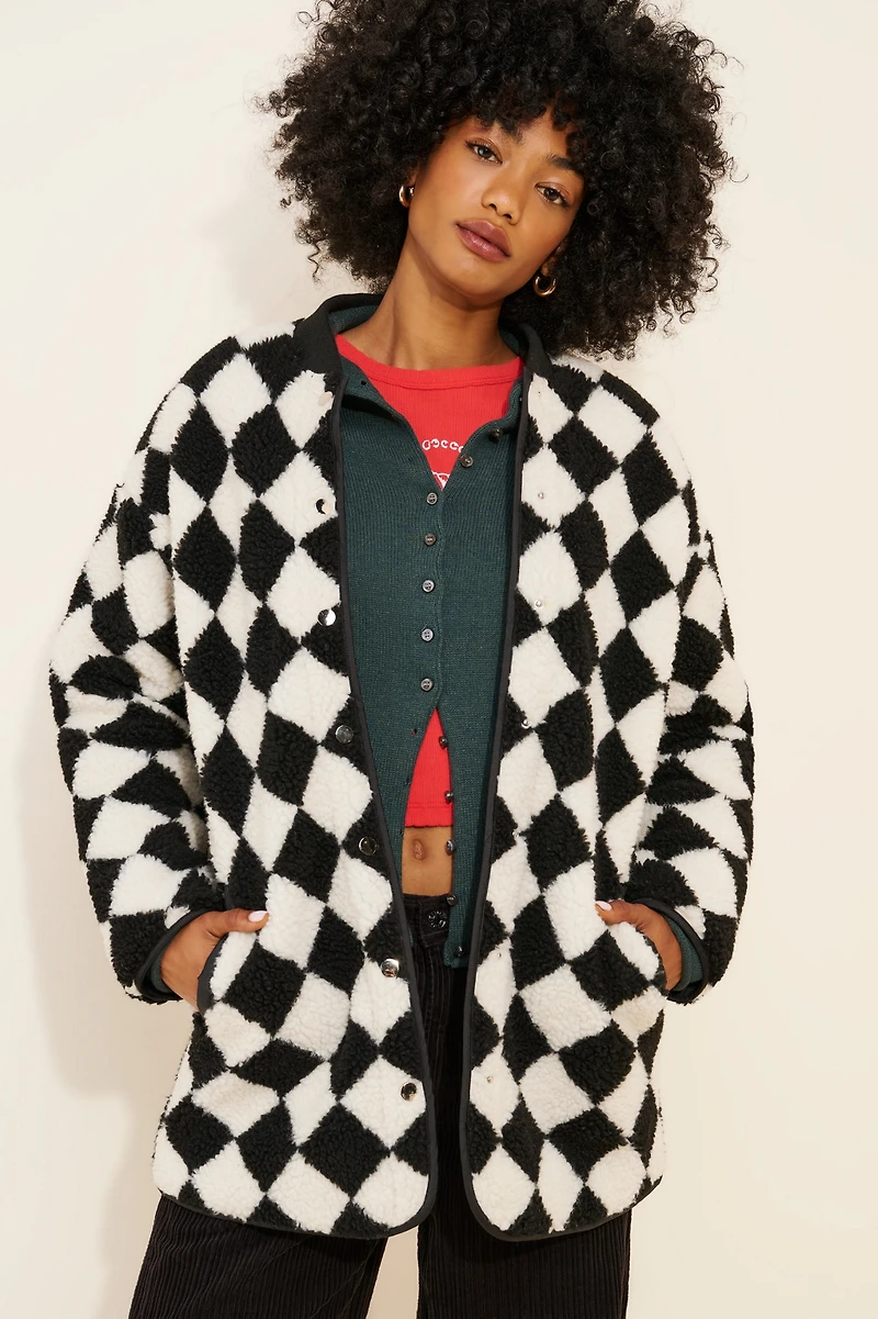 If By Sea Harlequin Oversized Fleece Jacket