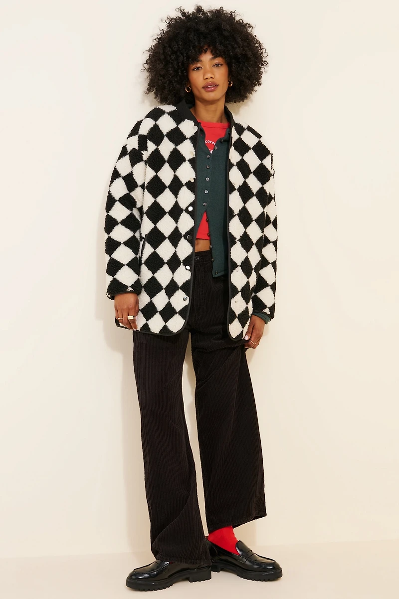 If By Sea Harlequin Oversized Fleece Jacket