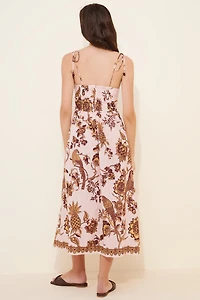 FARM Rio Tropical Landing Lace Midi Dress