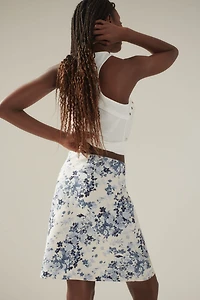Tilda Linen Knee-Length Slip Skirt