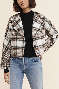Greylin Lawrence Plaid Cropped Jacket